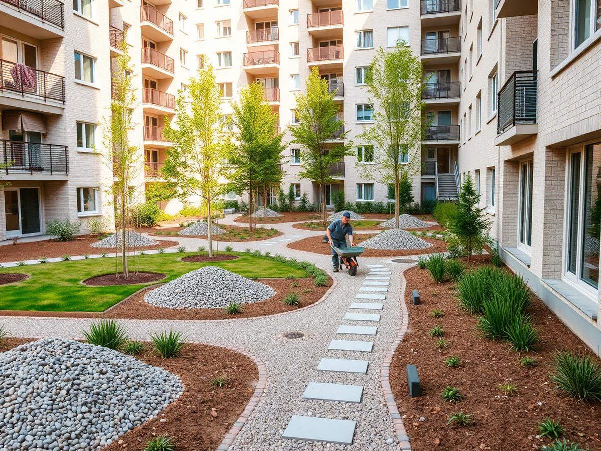 Außenanlagen – Baustelle im Garten- und Landschaftsbau
